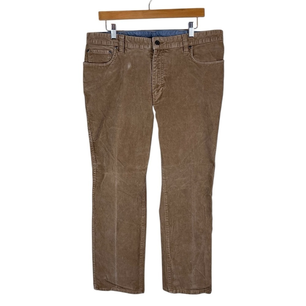 MJ82 Mens L.L. Bean Standard Fit Outdoor Corduroy Chino Pants 38x29